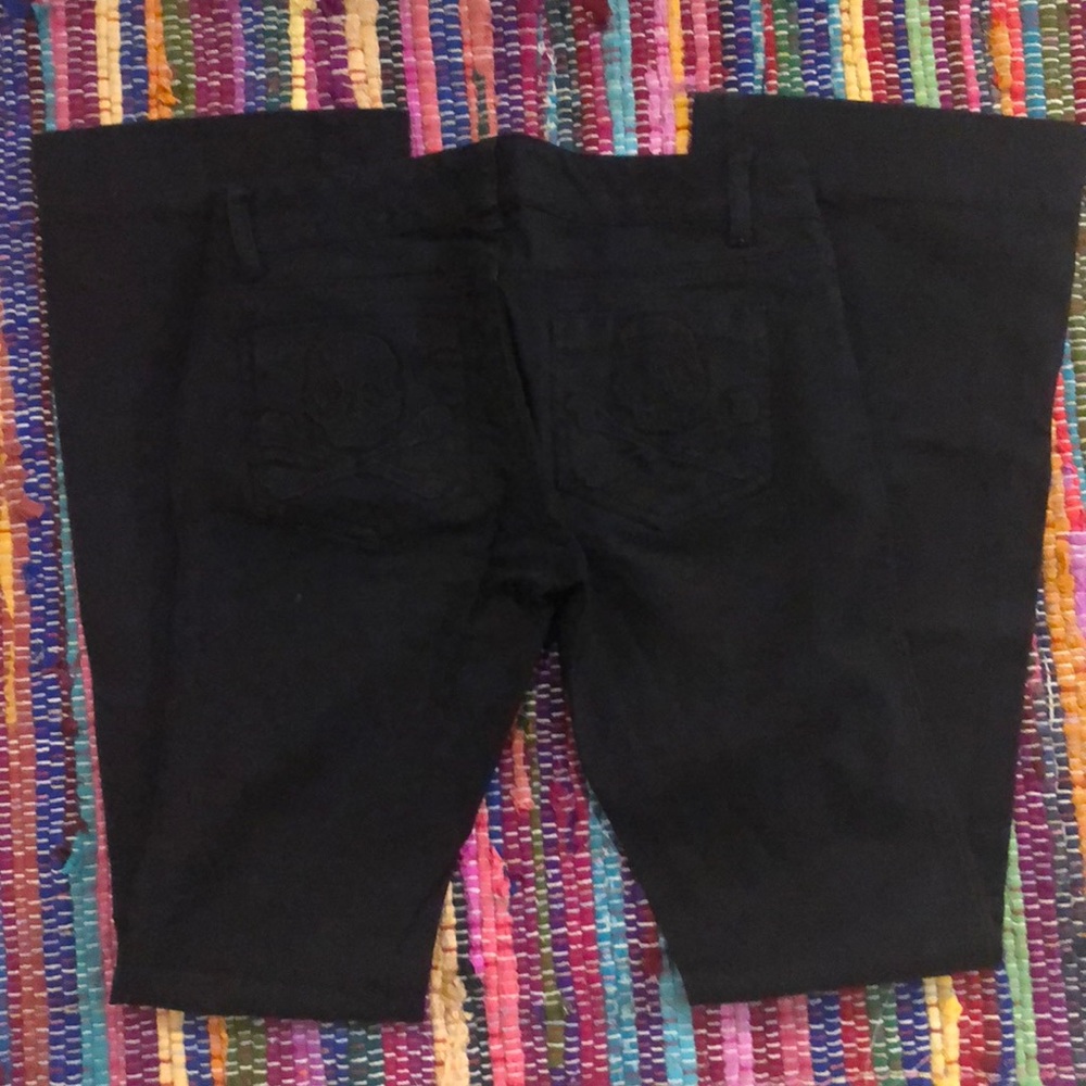 Black flare pants